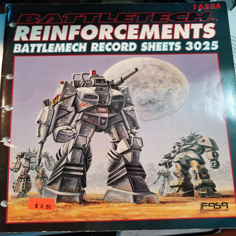 1625A Reinforcements Record Sheets 3025