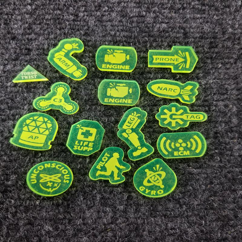Gaming Markers set (15 markers)- GREEN