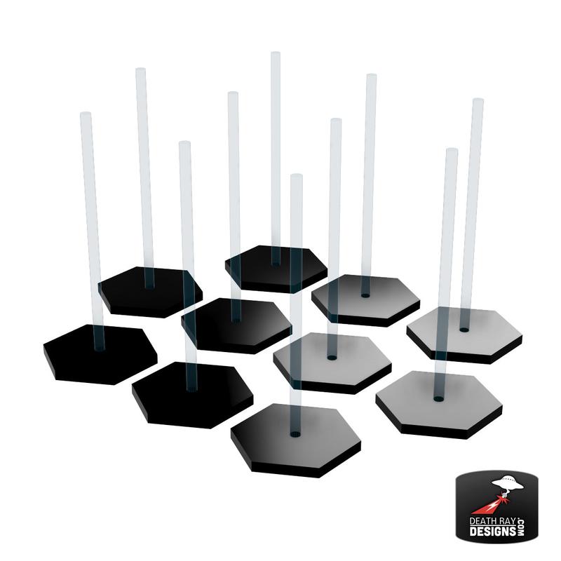 Hex Flight Stand Base 10-Pack