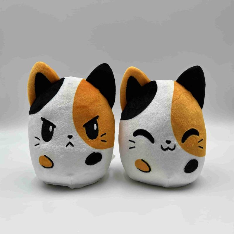 Plushiverse: Reversible Plushie 4in – Cat (Happy + Angry Calico) – Teeturtle