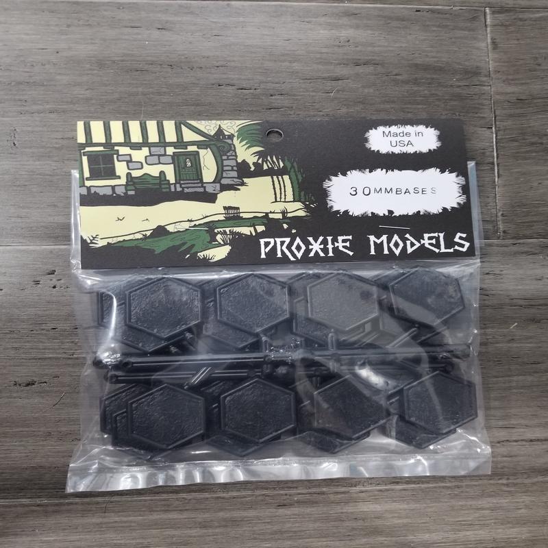 30mm Plastic Hex bases (pack of 24)- Proxie Models