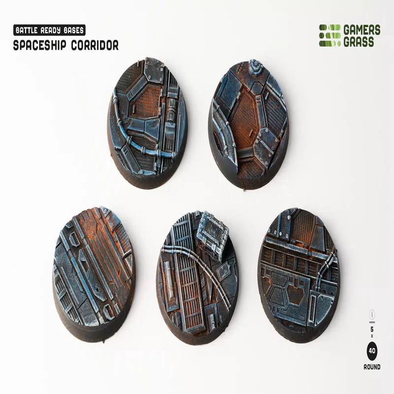 Spaceship Corridor Bases, Round 40mm (x5)