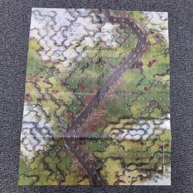 Tukayyid Racice River Delta & Pozoristu Mountain 2-side paper hex map