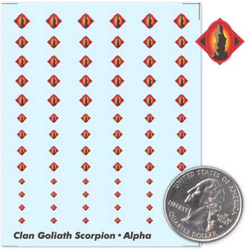 Clan Goliath Scorpion Alpha Galaxy Decals
