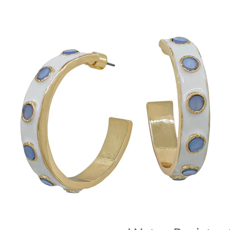 Coated Hoop Earrings